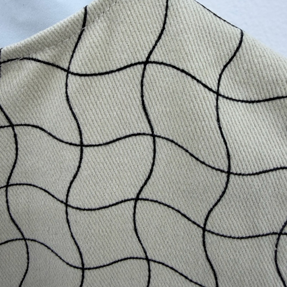 Chic Cream Geometric Pattern Mini Dress - Picture 4 of 4